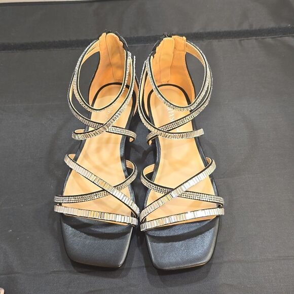 BRAND NEW THALIA SODI WOMEN'S DANA EMBELLISHED STRAPPY FLAT Flat SANDALS - Picture 2 of 15